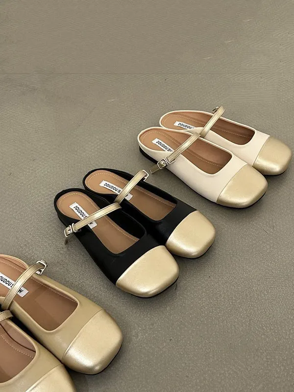 Square-Toe Slippers&Mules